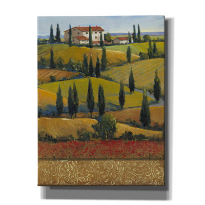 Hilltop Villa II " Hilltop Villa II " by Timothy O' Toole Painting Print