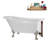 58" Streamlin Clawfoot Tub,Tray,Drain, Clawfeet-101628925-102219861