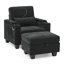 Canapé inclinable simple avec réglage manuel du dossier, charge USB et repose-pieds de rangement-528000322