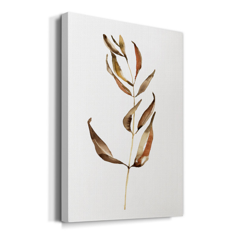 Autumn Stem Brown and Beige Canvas Wall Art