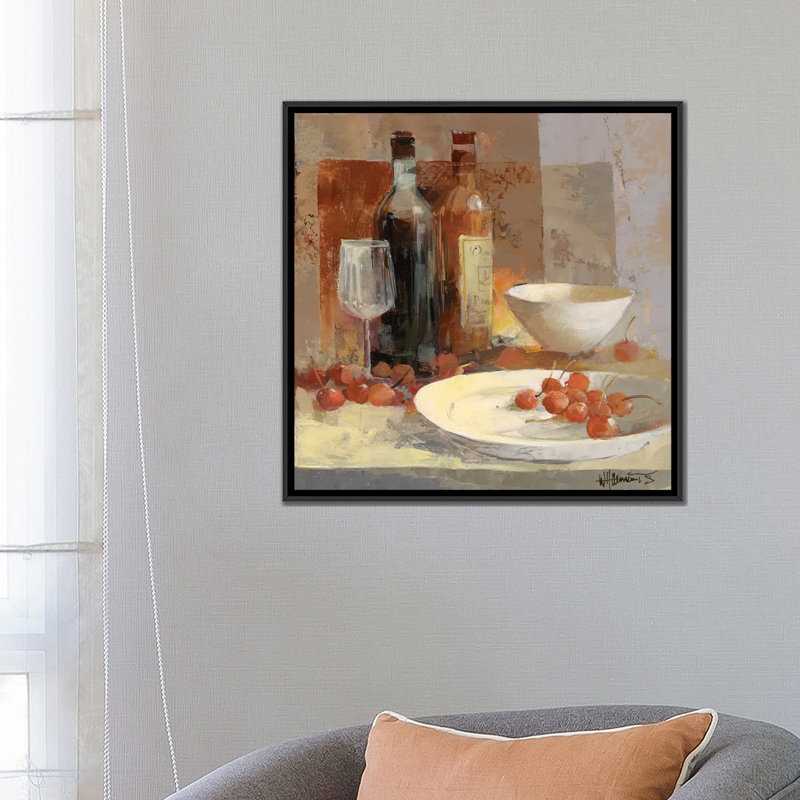 « a good gout iv », impression sur toile, H 18 po x l 18 po x P 1,5 po, Toile avec cadre noir, Pas de tapis