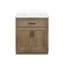 Meuble-lavabo Bailey 30 po à un lavabo, autoportant, en chêne Driftwood, avec comptoir en pierre blanche et dosseret, noir mat-1405754445-1405754446-1456850841