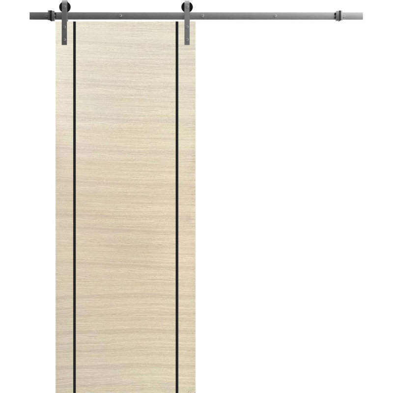 Porte de grange en bois massif massif, 30 po x 96 po