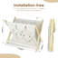 Porte-revues Boho Macrame, porte-revues tissé à la main pour bureau personnel, panier de rangement (blanc)-129936599