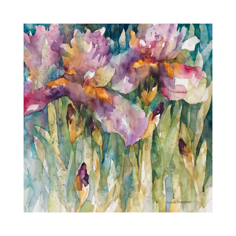 " Siberian Iris " by Annelein Beukenkamp, Wrapped Canvas, No Matte, 12" H x 12" W x 0.75" D
