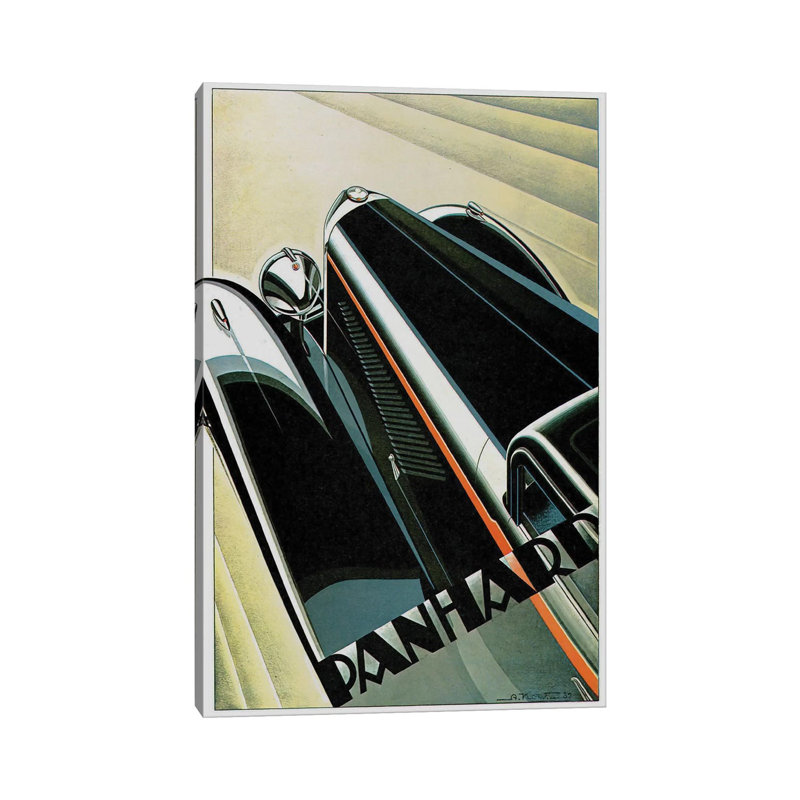 Art Deco Auto 1 Piece Wrapped Canvas Wall Art, 66.04 cm H x 45.72 cm W x 3.175 cm D