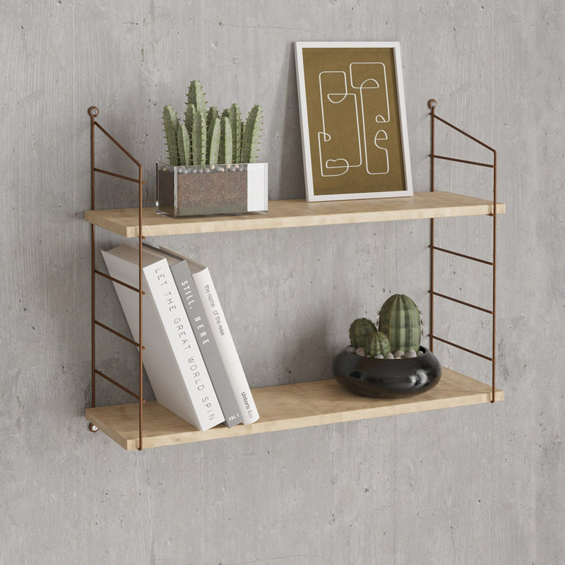 Brescia 2 Piece Accent Shelf, Oak