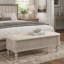 Banc repose-pieds de rangement multifonctionnel de 50,8 pouces avec siège en lin, idéal pour la chambre à coucher, le vestibule et le salon-1574856673