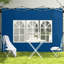 Outsunny Gazebo Side Panels with Window for 3x3(m) Pop Up Gazebo, Blue
