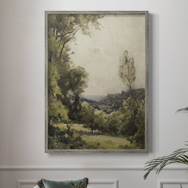 Vintage Landscape CCXLIII Framed Print - Solid Wood, 11" H x 9" W