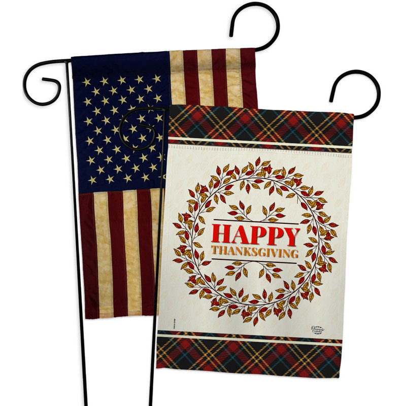 Drapeau de jardin en polyester 2 côtés 1 pi 5 po x 1 pi