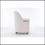 Ensemble de 2 chaises de salle à manger en chenille avec roues universelles, beige