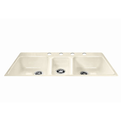 Northshore 43'' L Undermount Triple Bowl Cast Iron Kitchen Sink