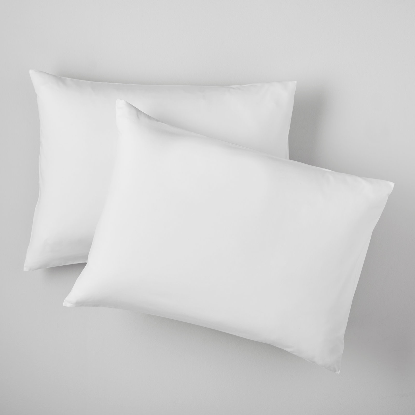 Coyer Classic Cotton Percale Duvet Cover Set, White, Full / Queen Duvet Cover + 2 Pillow Shams