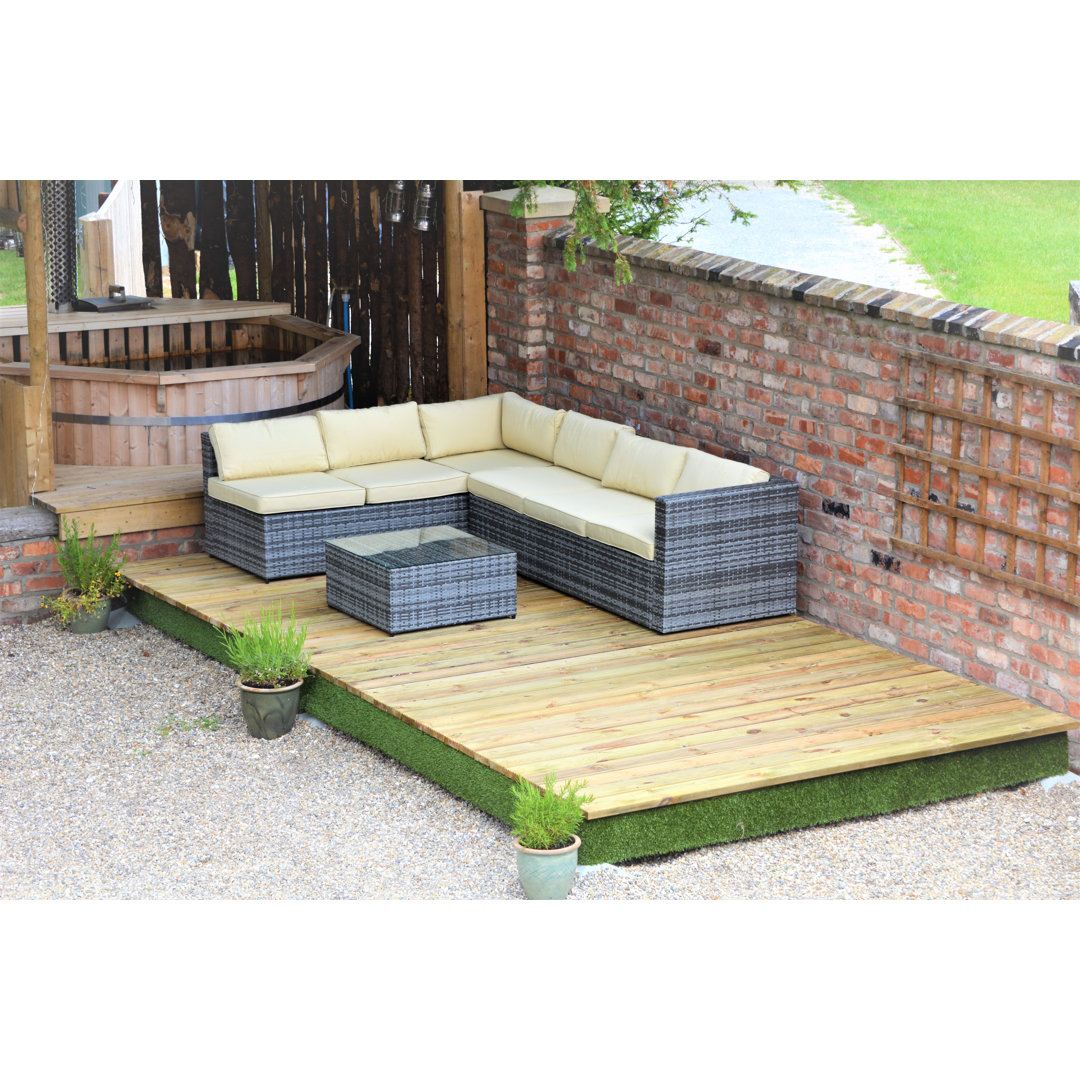 Garten Living Terrassendielen-Set Chopin Größe: 21 cm H x 470 cm B x 240 cm T