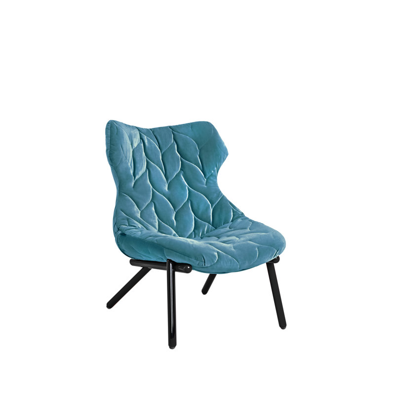 Fauteuil Foliage, Velours octane, Noir