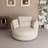 49.6" W Oversized Modern Swivel Accent Chair With Pillows And Ottoman-42282175