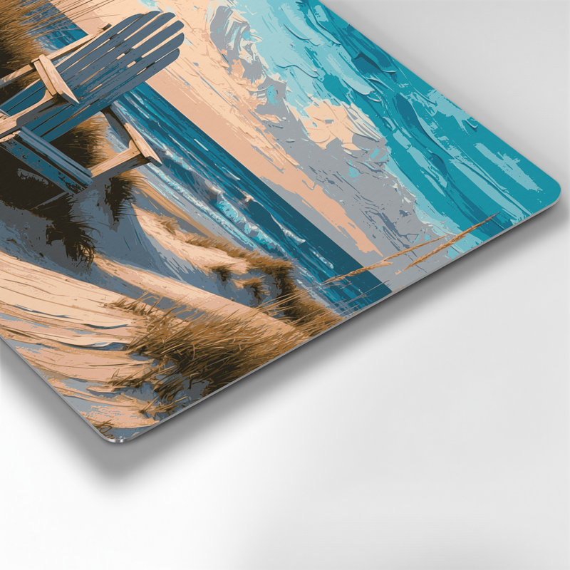 Art mural en métal beige Coastal, H 11 po x l 14 po