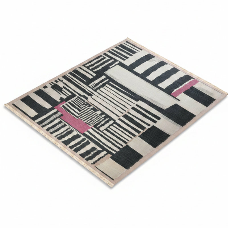 Tapis noir et blanc Artisan Weavers