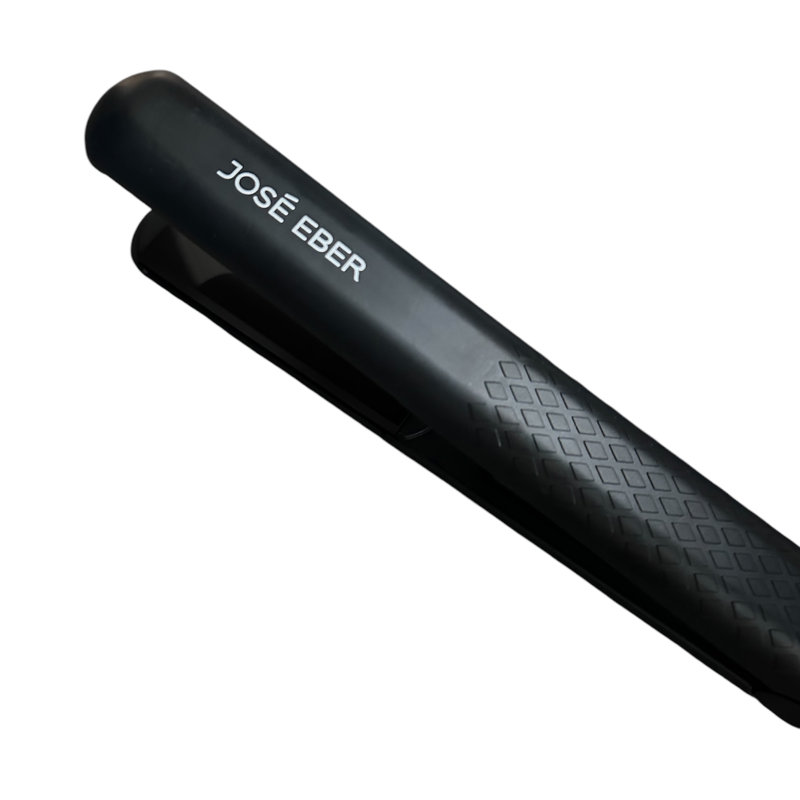Jose Eber: 100% Pure Ceramic Flat Iron: Black - 1.25" Plates - Heat Temperature Control, Negative Ionic Technology, Professional Hair Straightener