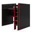 Lit mezzanine double avec bureau, lumières RVB, garde-robe et compartiments de rangement-1876614758
