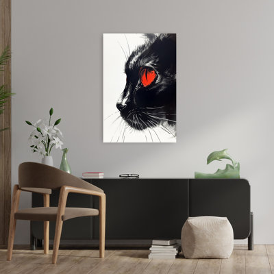 Art mural chat noir intense