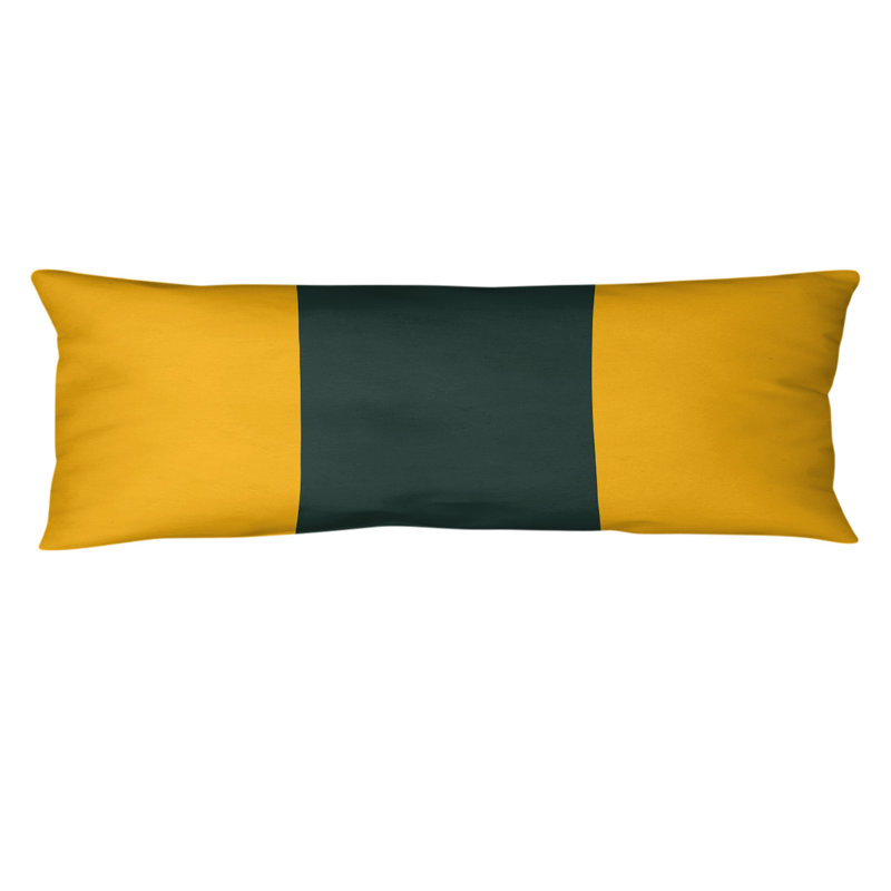 Polyester Medium Pillow, Yellow/Green, Adella Football