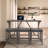 Bar Table Set with Power Outlet, Bar Table and Chairs Set, 4 Piece Dining Table Set, Industrial Breakfast Table Set