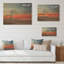 Orange et bleu, désert, scènes naturelles, charme minimaliste - panneau de bois africain, art mural sur bois de pin naturel-919654632