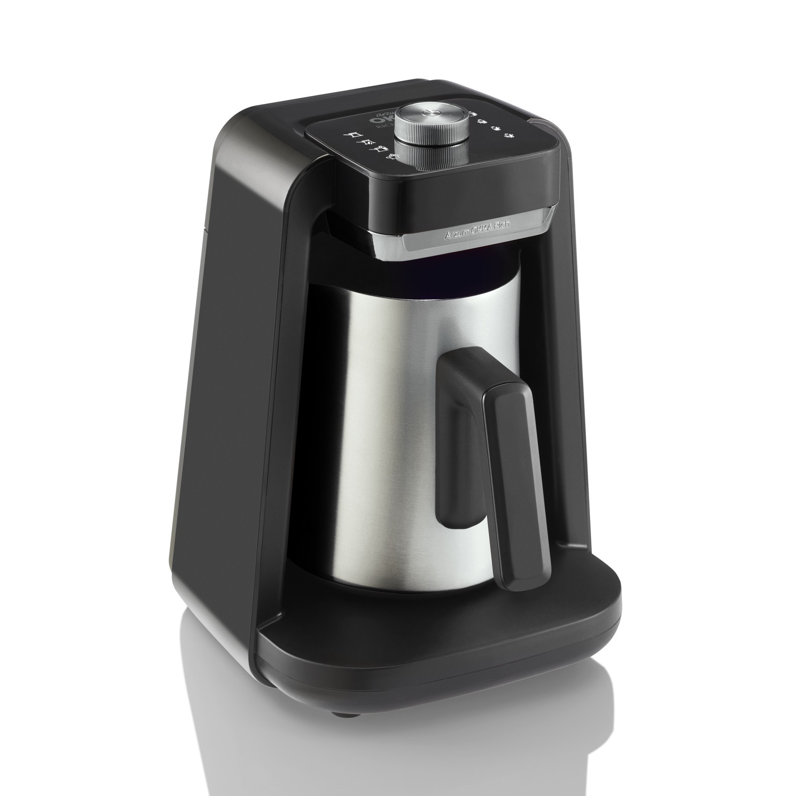 Arzum Okka Rich Spin Pro Turkish Coffee And Hot Beverage Maker, Velvetiser, Milk Frother, 120v, 5 Cups, Stainless Steel Cooking Pot