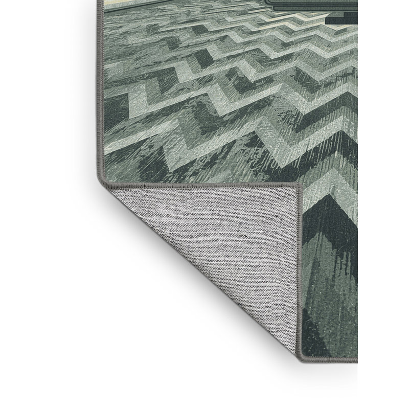 Tapis rétro lavable à la machine pour divertissement et culture pop, 6 x 9