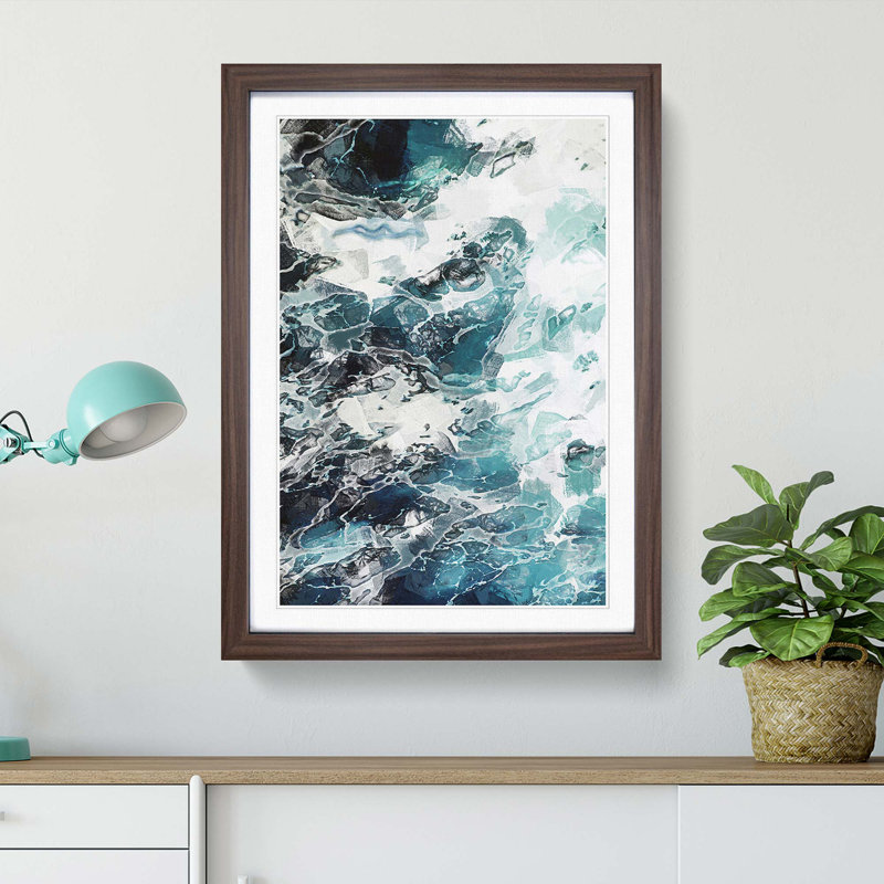 Tempest in Abstract - Framed Print, Walnut Framed, 87cm H x 62cm W x 2cm D