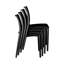 Chaise empilable intérieure / extérieure en plastique Niche Terrace, pour patio, café, salle de pause, salle à manger, siège d'événement, paquet de 4 - noir-132146828