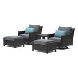 5 PC Deep Seating Club Chair Conversation Set