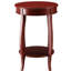 Table en bois rouge avec tablette - Sublime votre décoration. Conçue pour durer. Côté arrondi. Rangement inférieur. Élégance moderne. Fabriquée avec des matériaux de qualité.