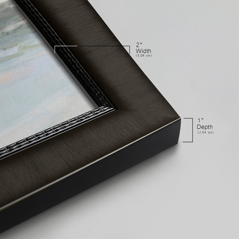 Toile encadrée de qualité supérieure Rock Coast II - prête à être accrochée, H 29 po x l 53 po x P 1 po, Noir