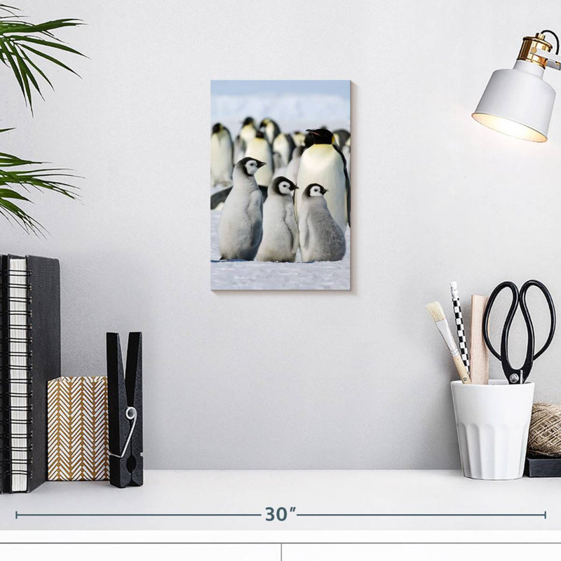 Pingouins glace d'hiver, H 12 po x l 8 po