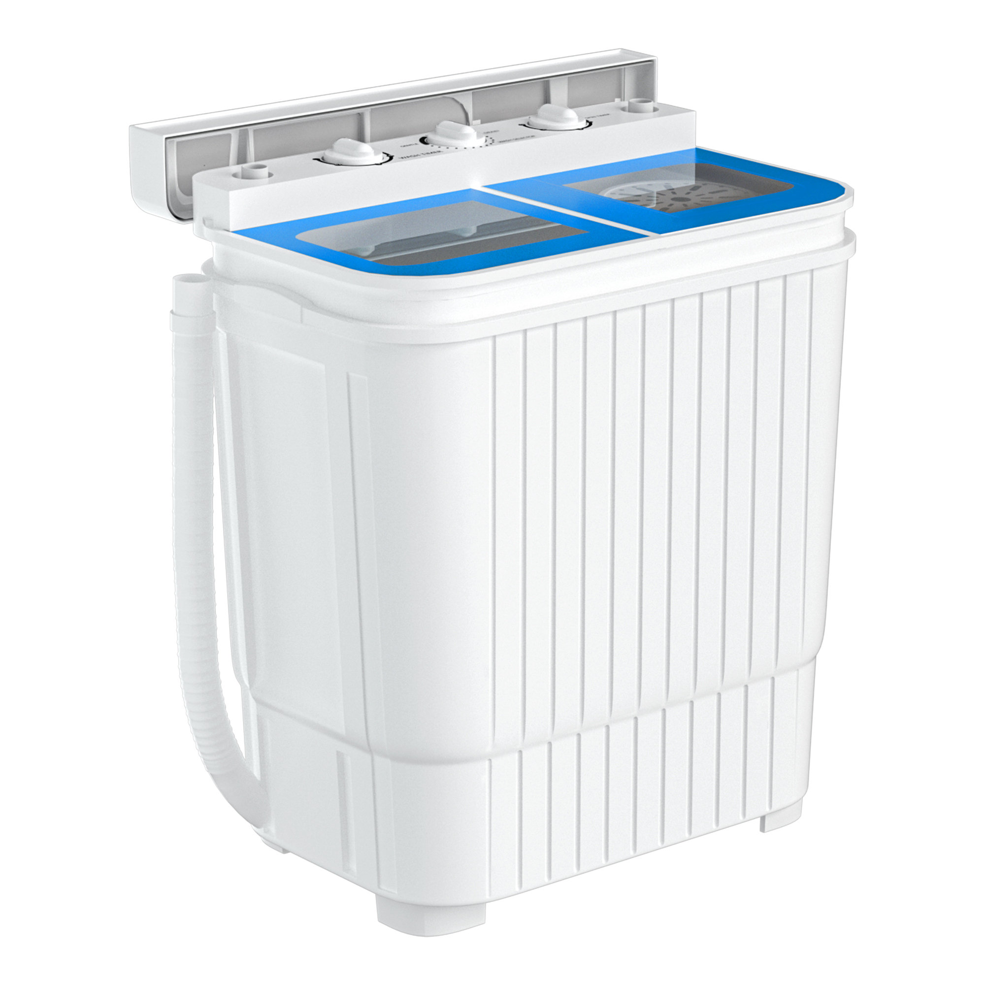 2 In 1 Portable Washing Machine, Twin Tub Compact Washer 28lbs