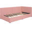 Lit de jour simple en lin rose avec 2 tiroirs de rangement - sans sommier et cadre de lit fascinant-508875201