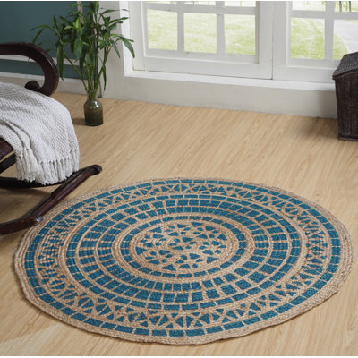 Round Virginia Geometric Hand Woven Area Rug