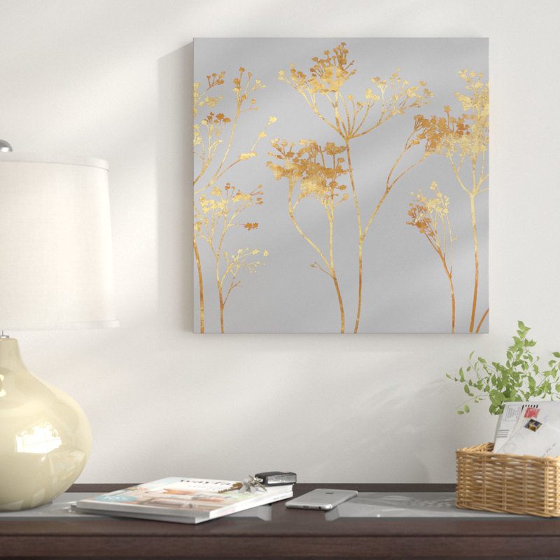 «Gold at Dusk I», impression sur toile, H 18 po x l 18 po x P 1,5 po, Toile tendue, Pas de tapis