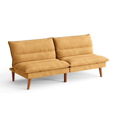 71''Corduroy Fabric Futon Couch