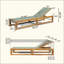 Ensemble de 2 chaises longues élégantes en bois d'acacia avec sièges en filet pour le confort et la durabilité à l'extérieur-797753052-797753041