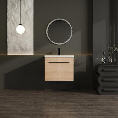 Meuble-lavabo moderne 24 po avec lavabo en résine