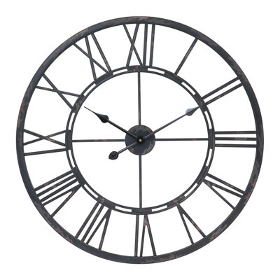 Oversized Roman Round Wall Clock, 27 Diameter