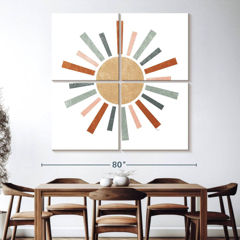 Oberle Rustic Rainbow Sun, 74'' H x 74'' W