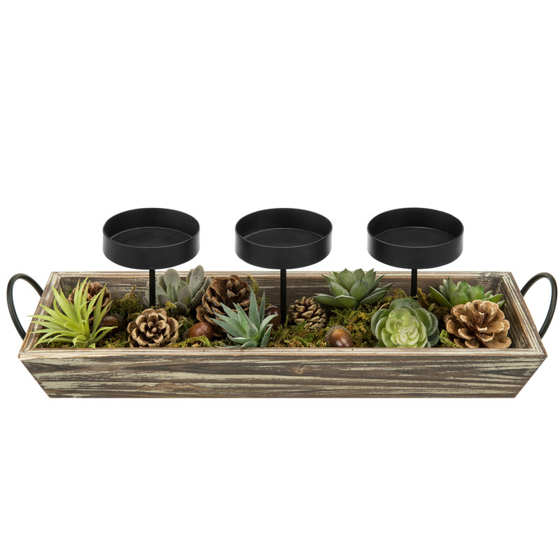3 Slot Tabletop Candelabra Tray
