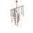 40 - Light Brass Dimmable Novelty Chandelier