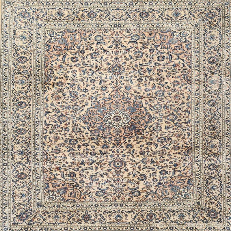 Tapis traditionnel 100% lavable à la machine 4446, Carré 8 pi