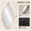  Miroir de salle de bain ovale argenté 20 po x 36 po, cadre en aluminium, verre incassable HD de 4 mm, fixation murale verticale et horizontale-629823833-629823834